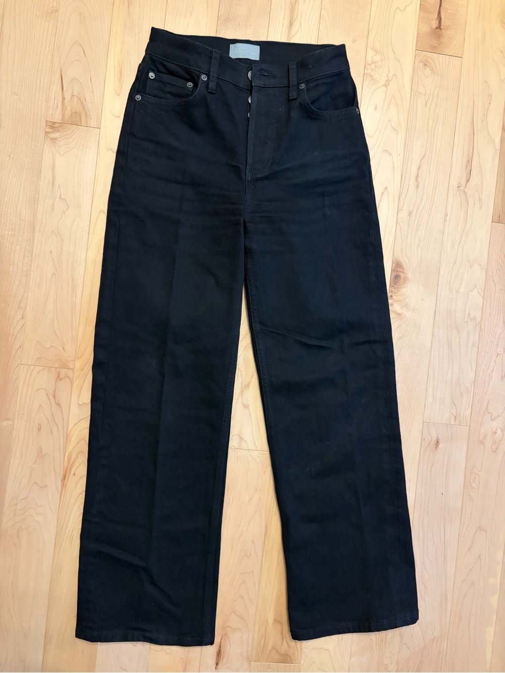 Boyish Black Wide-Leg Jeans